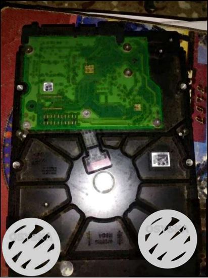 Green And Black Computer HDD